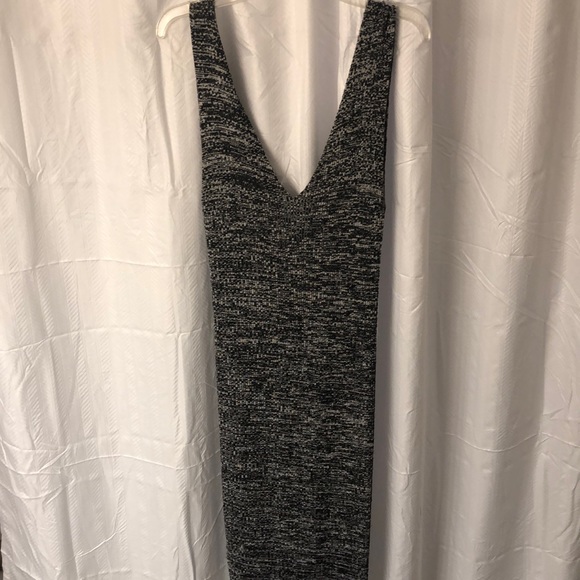 Sexy Black and Grey Knit Dress - Picture 1 of 5